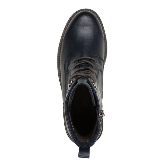 Marco Tozzi Navy Lace Up Boot