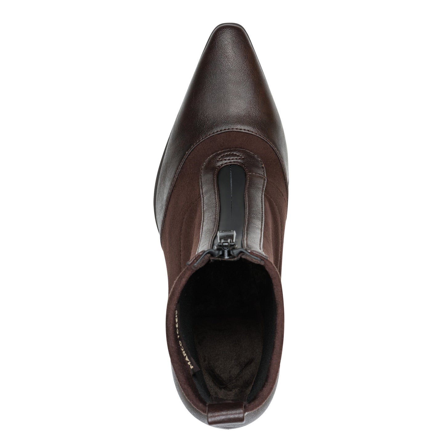 Marco Tozzi Mixed Fabric Boots Chocolate