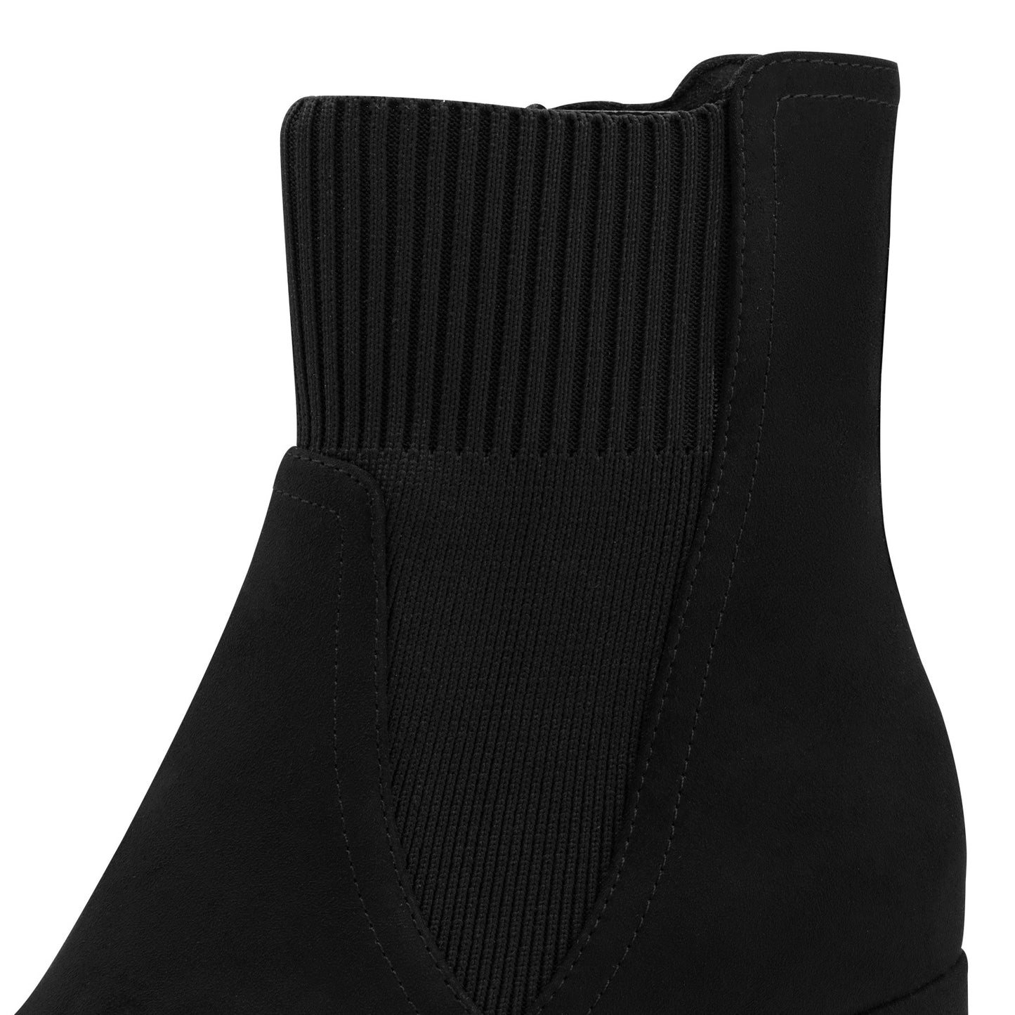 Marco Tozzi Block Heel Sock Boot- Black