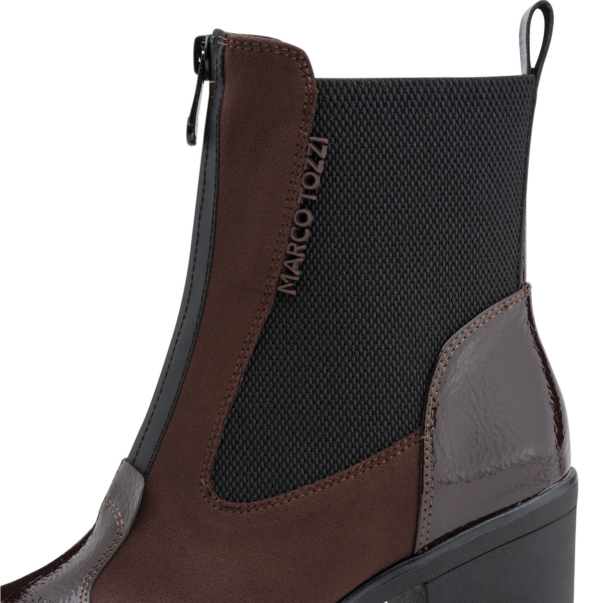 Marco Tozzi Mocca Zip Heel