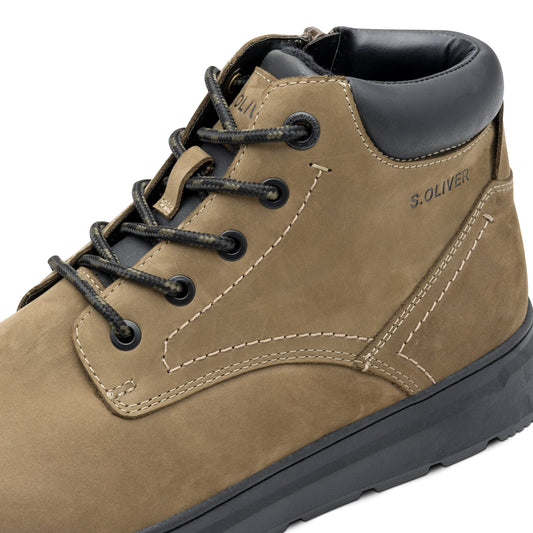 S.Oliver Mens Lace Up Boot KHAKI