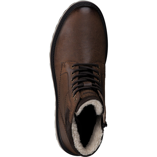 S.Oliver Warm lined Mens Boot- Cognac