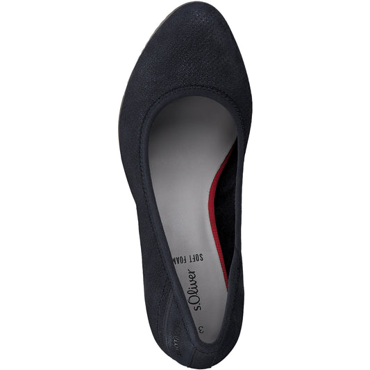 S.Oliver block heel Navy