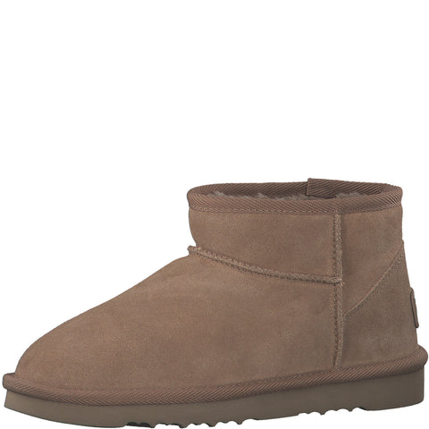 S.Oliver Leather Snow Boot- Cognac