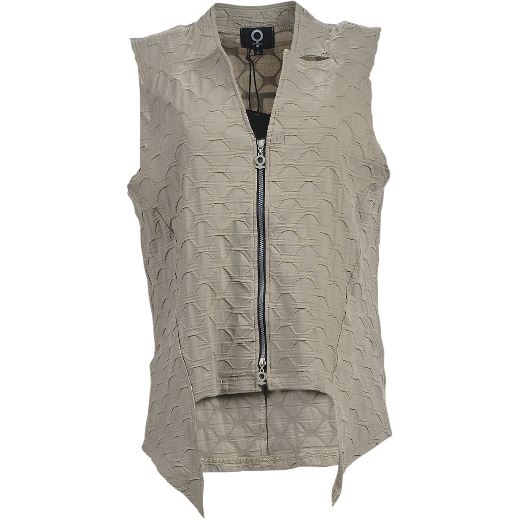 My Soul Bubble Zip Waistcoat Khaki