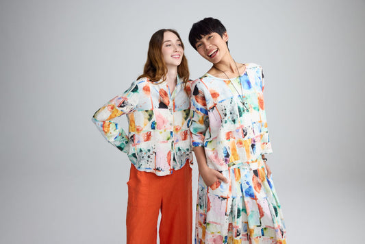 Luukaa Zenya Linen Trousers Orange