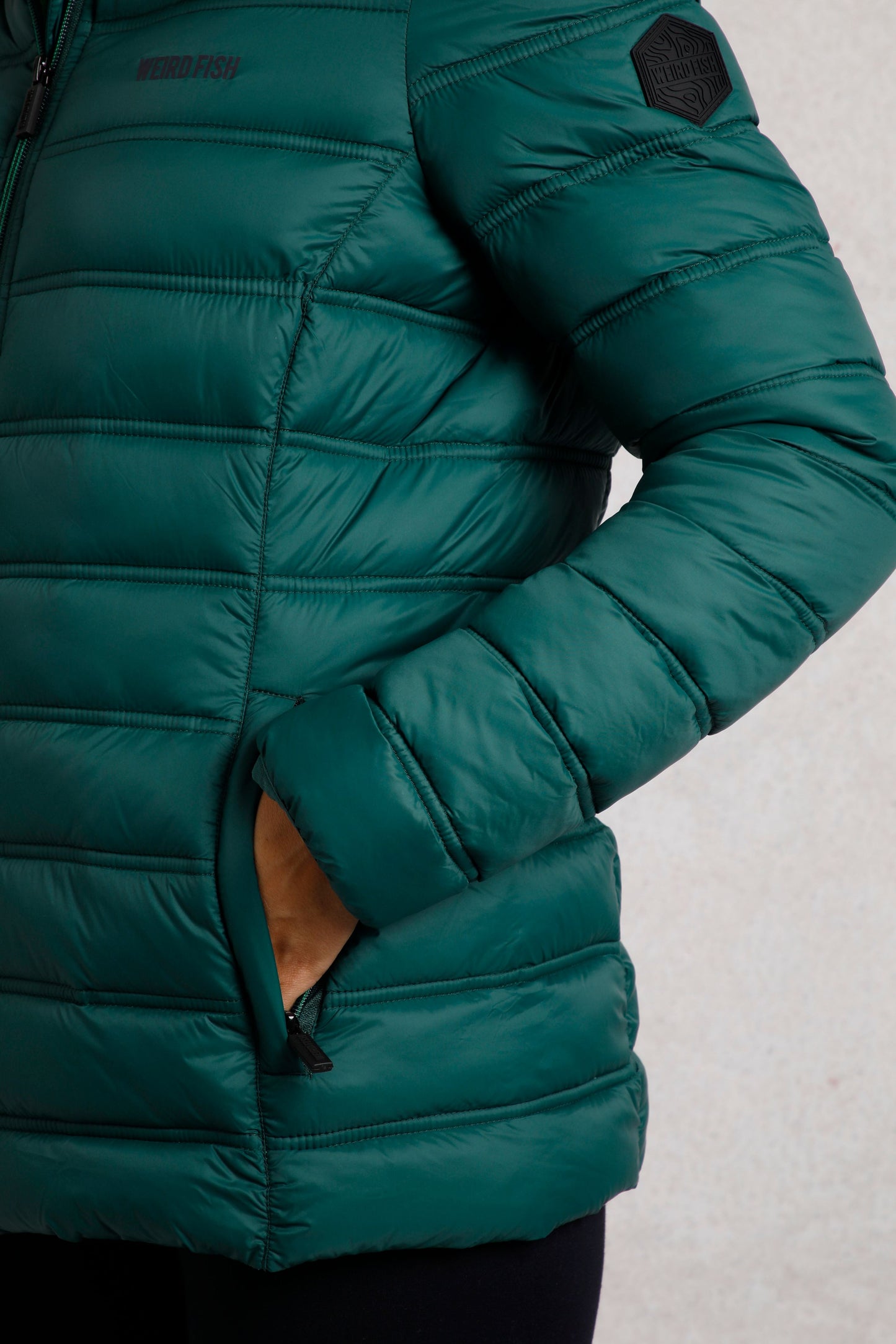 Weird Fish Eshka Lightweight Padded Jacket Cedar Green