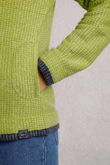 Weird Fish Ariana Grid Fleece- Tarragon