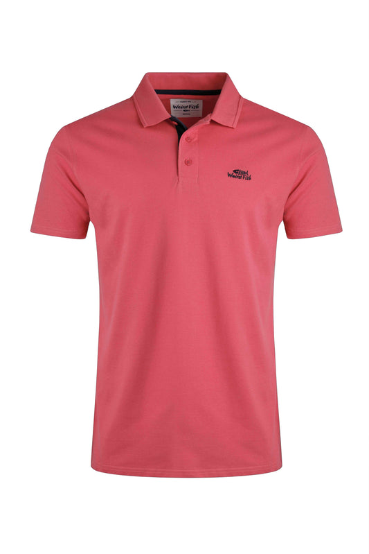Miles Pique Polo Shirt - Dark Pink