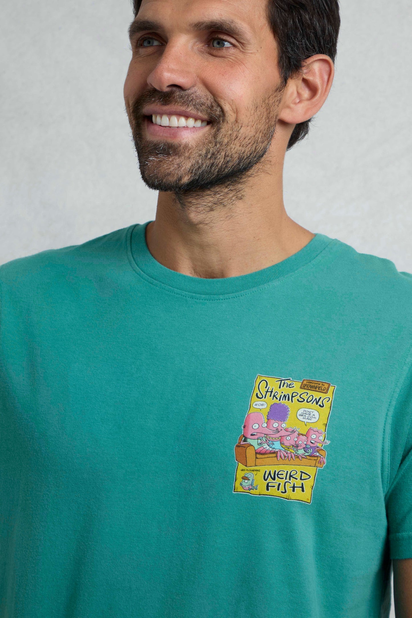 Weird Fish Shrimpsons Artist T-Shirt- Viridis