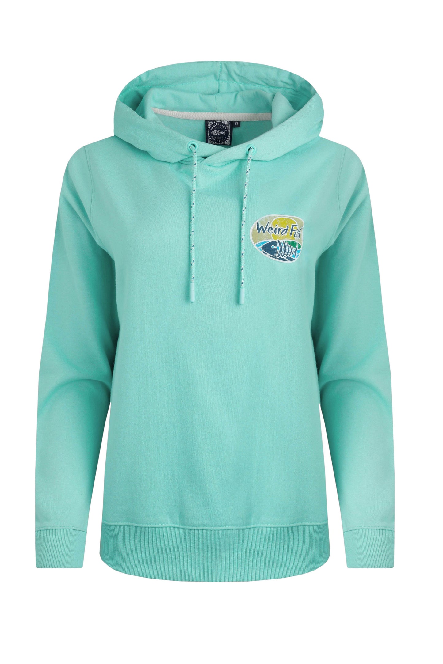 Kira Eco Graphic Pop Over Hoody Aqua