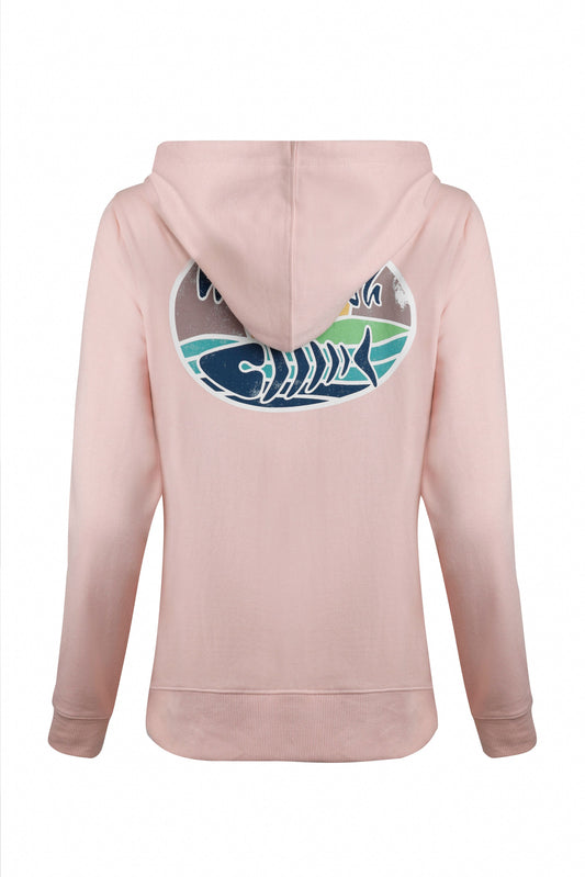 Kira Eco Graphic Pop Over Hoody Dusty Rose