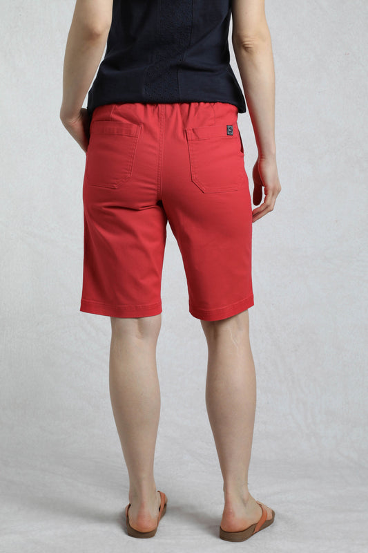 Weird Fish Kinnie Flat Front Shorts Crimson