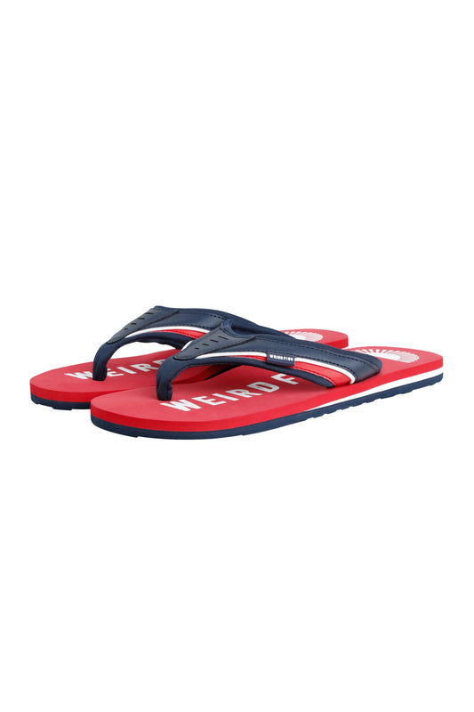 Weird Fish Columbia Branded Flip Flops Retro Red