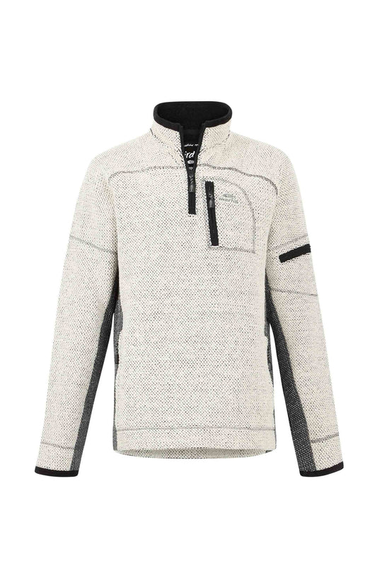 Weird Fish Caddis 1/4 Zip Eco Macaroni Ecru