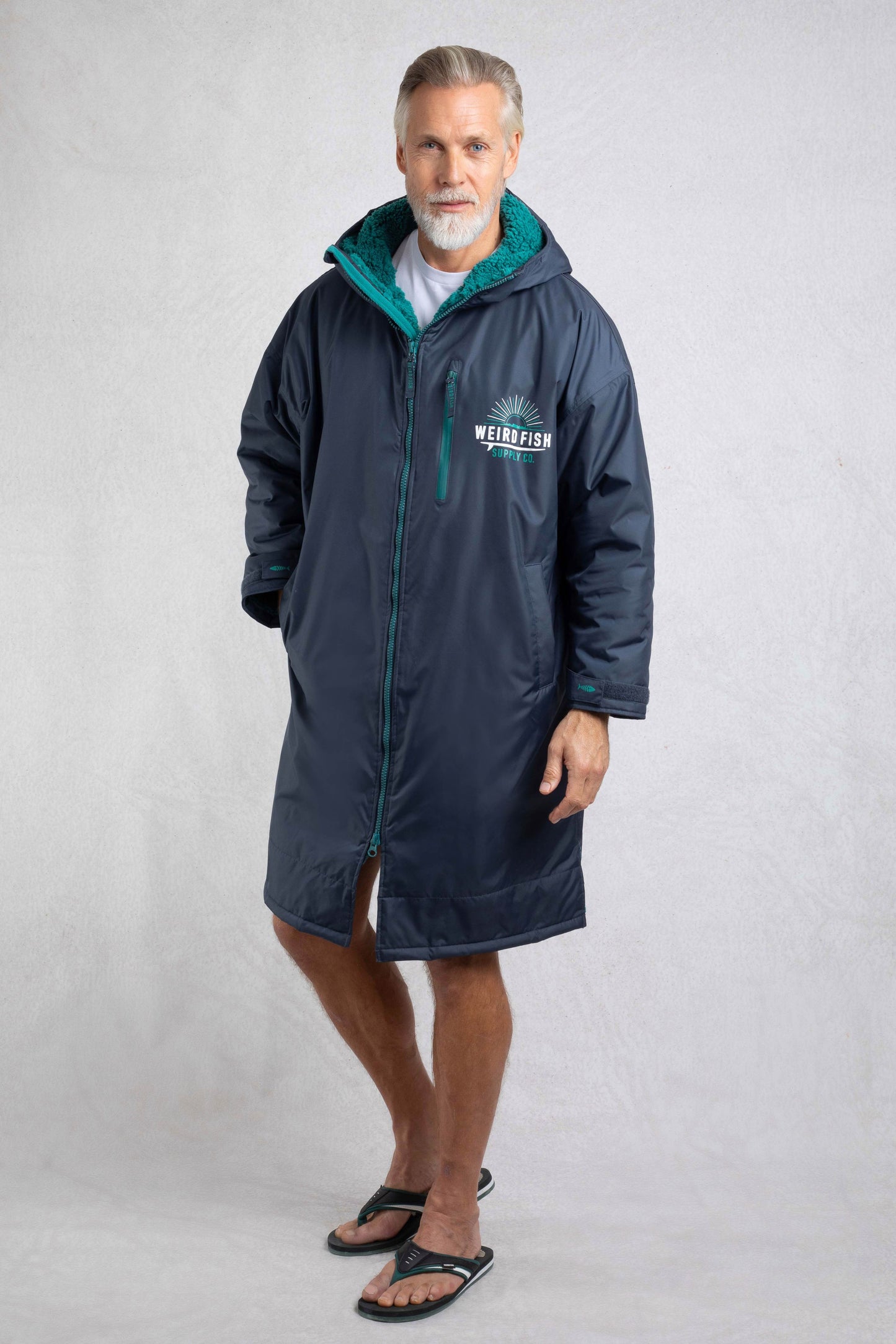 Weird Fish Atlantic Waterproof Robe Blue Surf