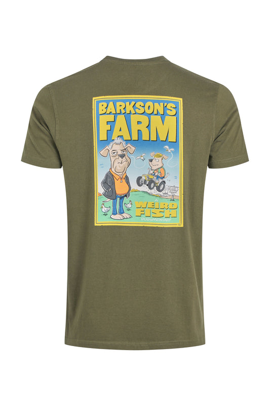 Weird Fish Barkson Farm Artist T-Shirt Green