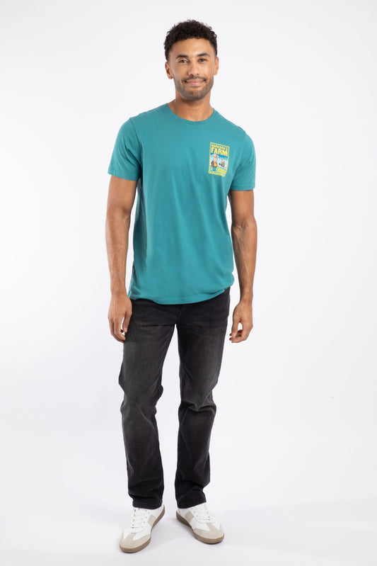 Weird Fish Barkson Farm Artist T-Shirt Teal