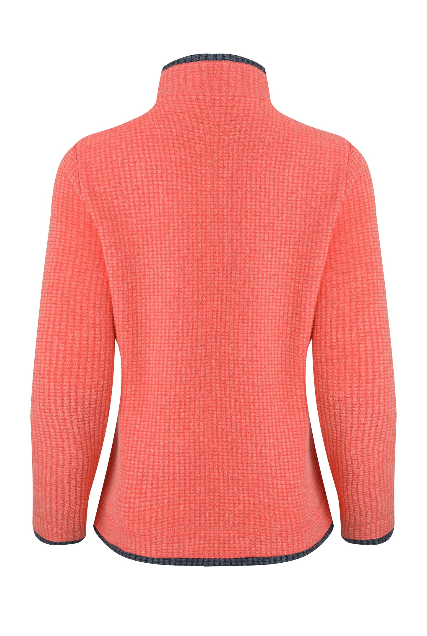 Weird Fish Ariana Full Zip Grid Fleece Hot Coral