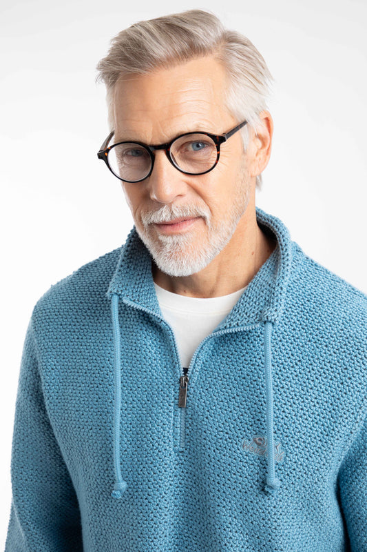 Weird Fish Macaroni Cruiser Sweater Bluebird