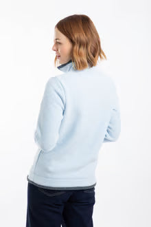 Weird Fish Beye 1/4 Zip Fleece Cool Blue