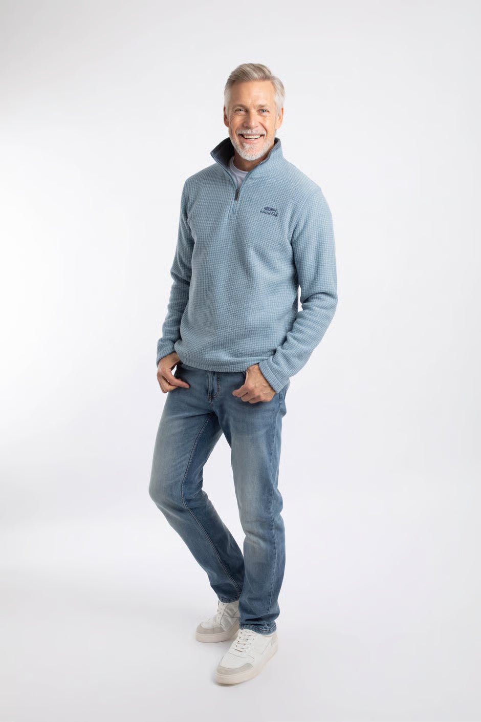 Weird Fish Mens Newark Fleece Light Blue