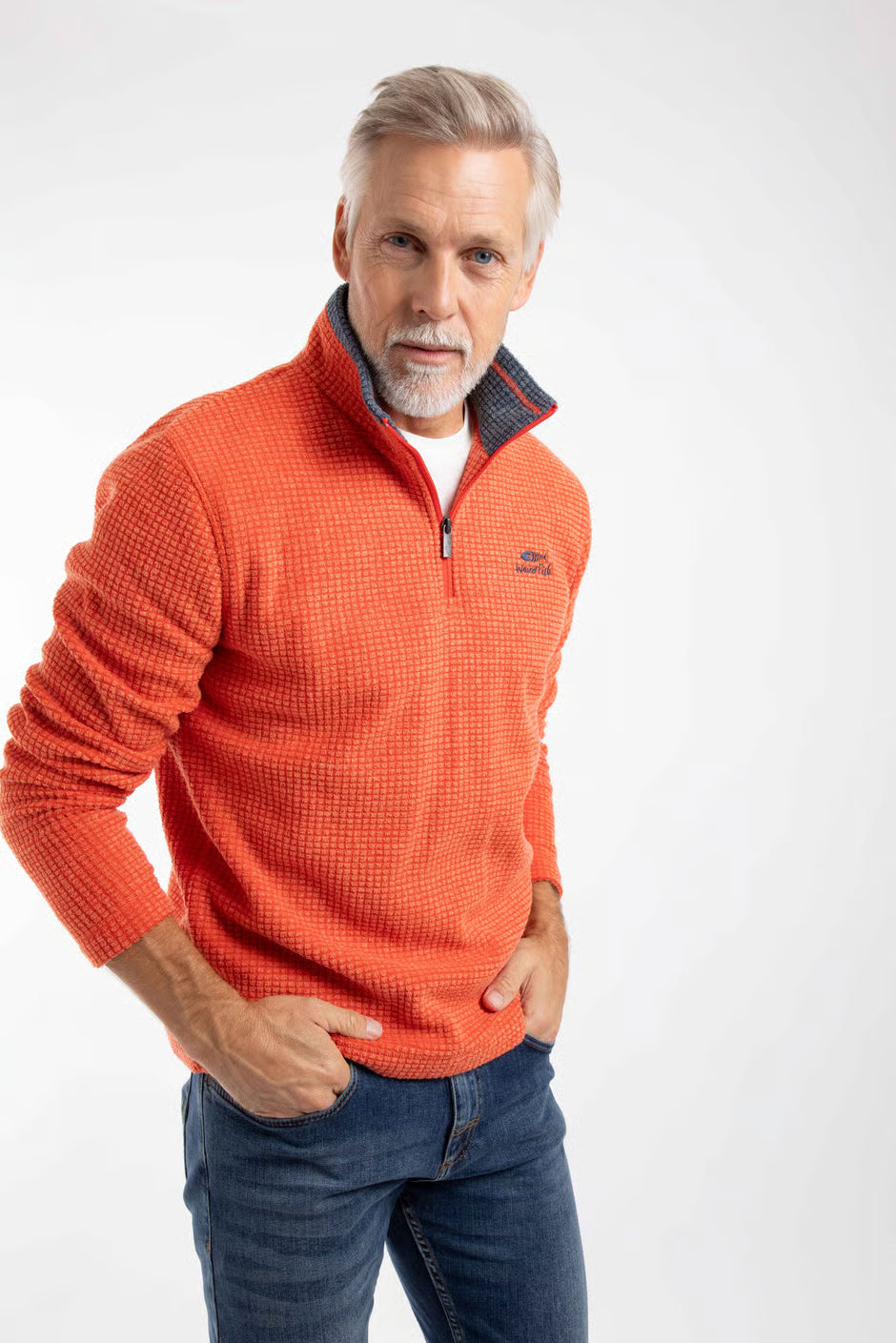 Weird Fish Mens Newark Fleece Orange