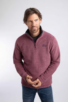 Weird Fish Newark Fleece - Red Grape