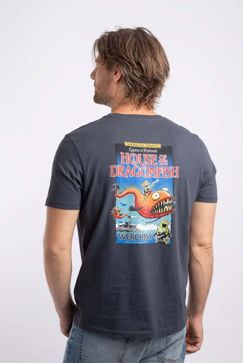 Weird Fish House Of The Dragonfish Artist T-Shirt Navy