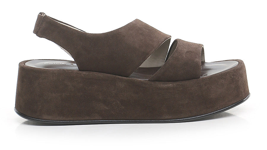 Patrizia Bonfanti Rosie Suede Brown Wedge Sandal