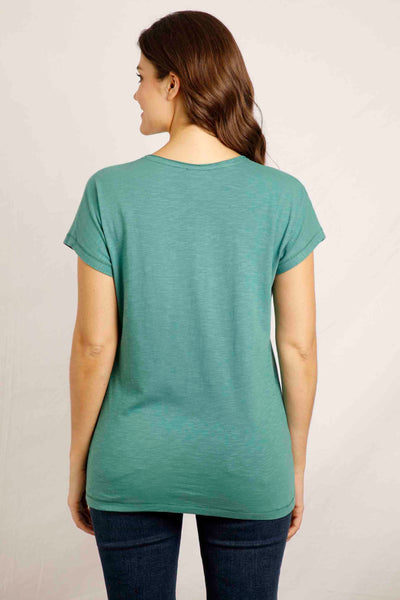 Weird Fish Slub Graphic T-Shirt-  Walkies- Jade