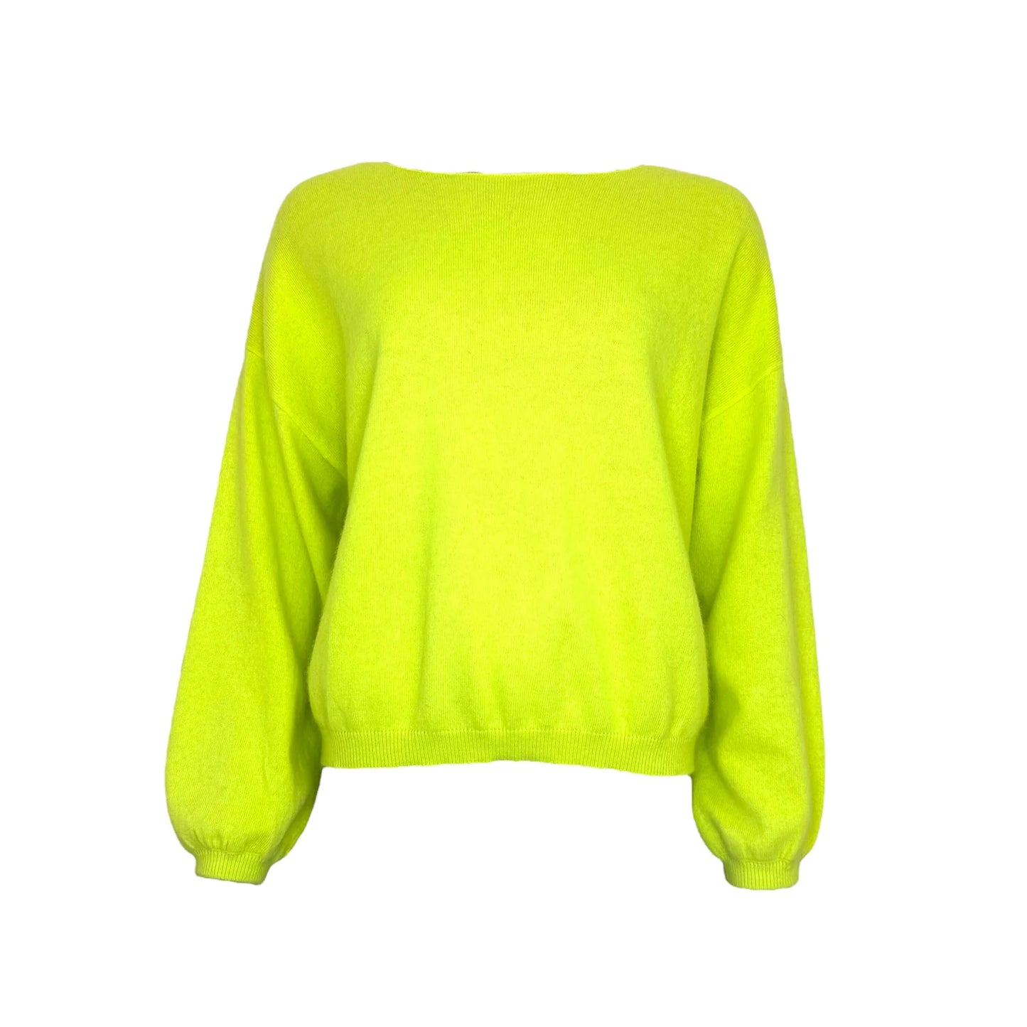 TWNS Los Angeles Boat Neck Sweater Neon Yellow