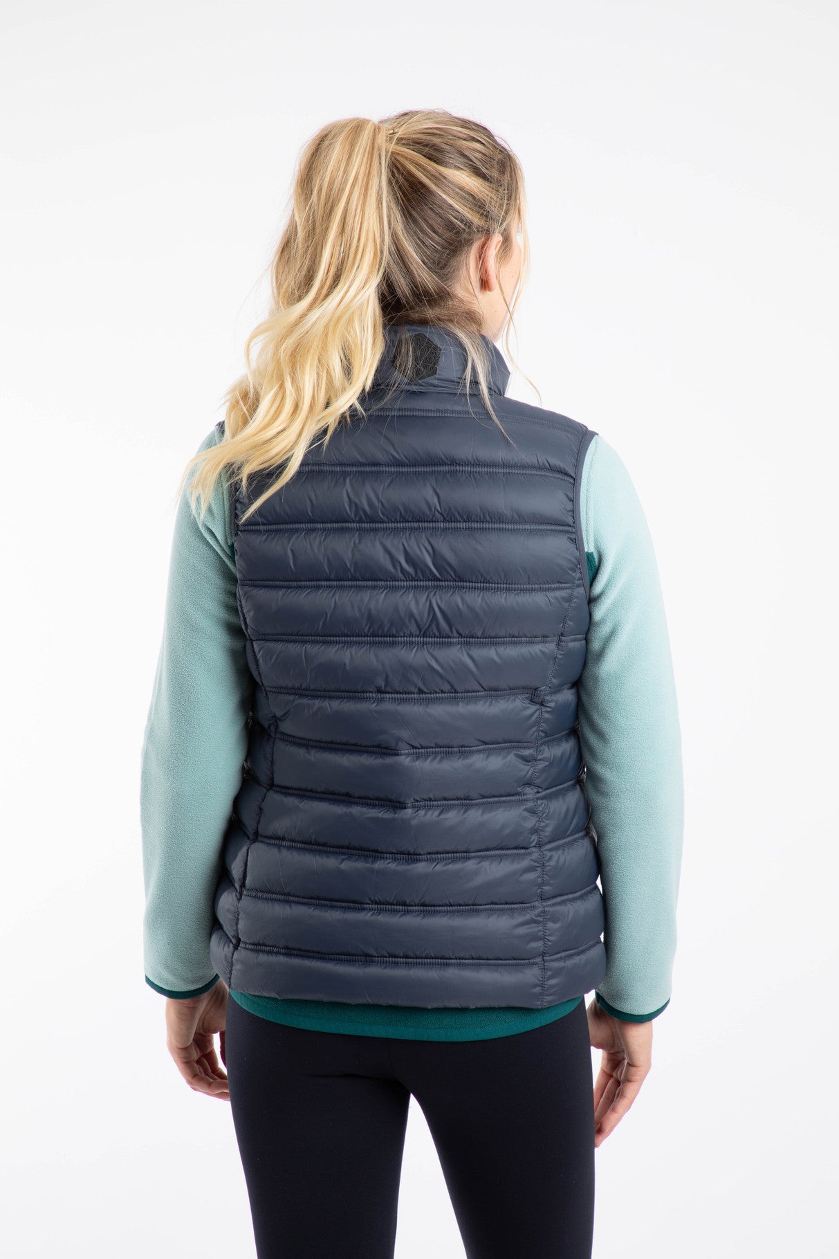 Weird Fish Atissa Lightweight Padded Gilet Navy Blue