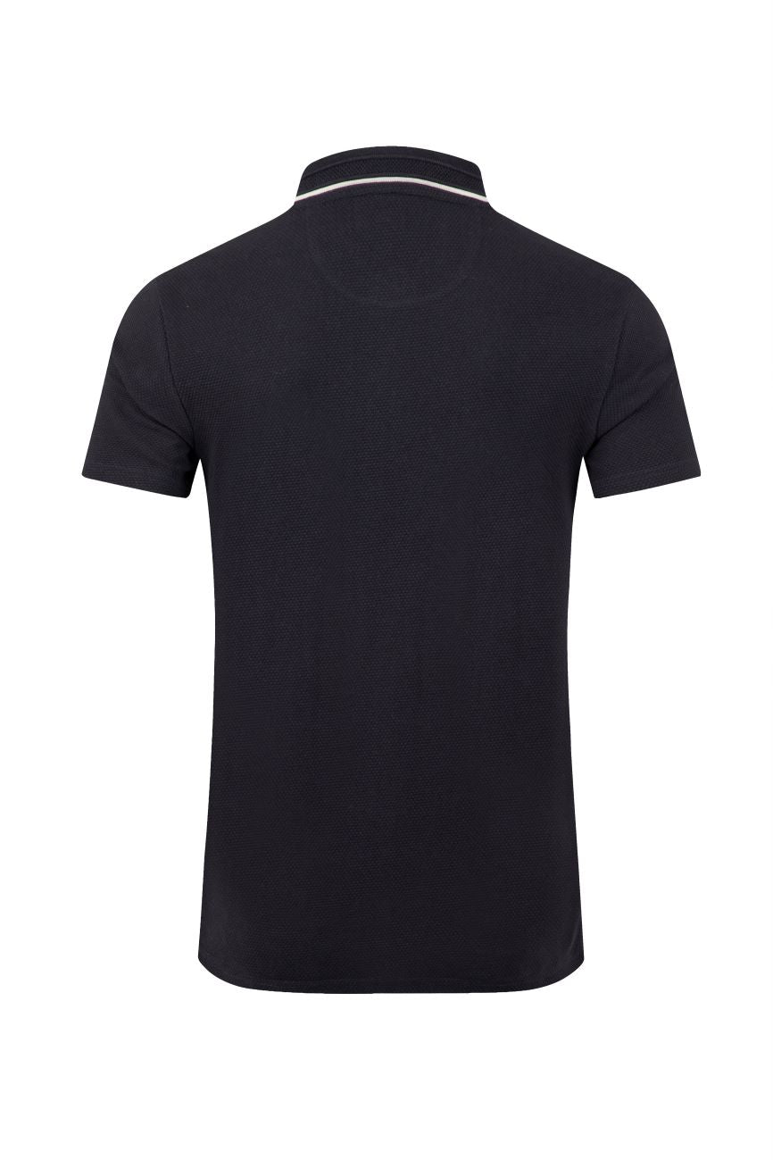 Weird Fish Powell Polo T-Shirt Night Blue
