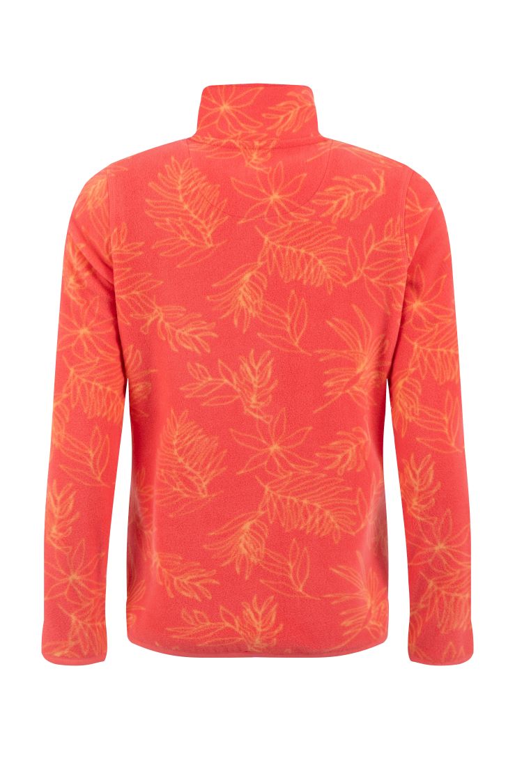 Weird Fish Rochelle Full Zip Printed Micro Fleece Flamingo