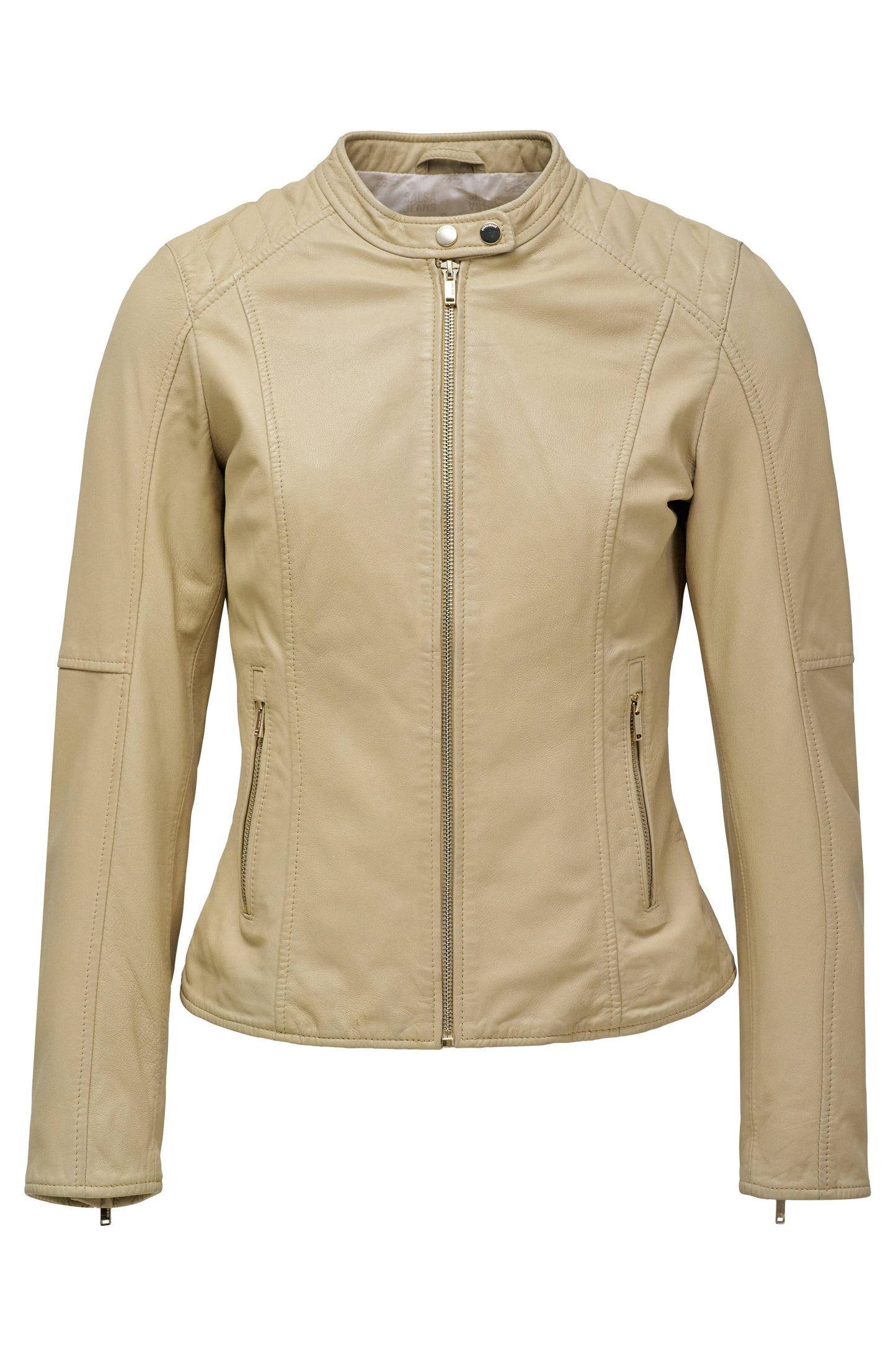 Salsa Leather Jacket Beige