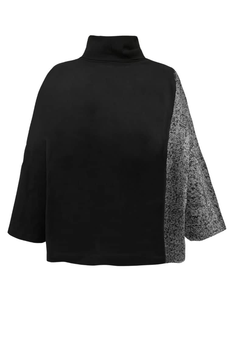 Elsewhere Loose fit Contrast Pocket Sweater Black