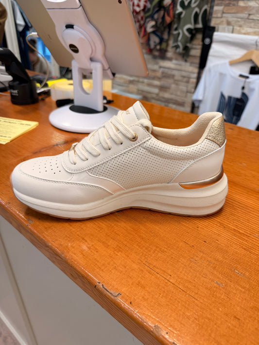 S.Oliver wedge Zip Trainer Beige