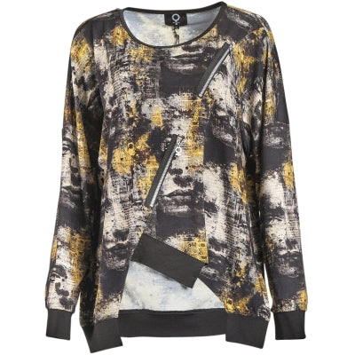 My Soul Lady Print Zip Top