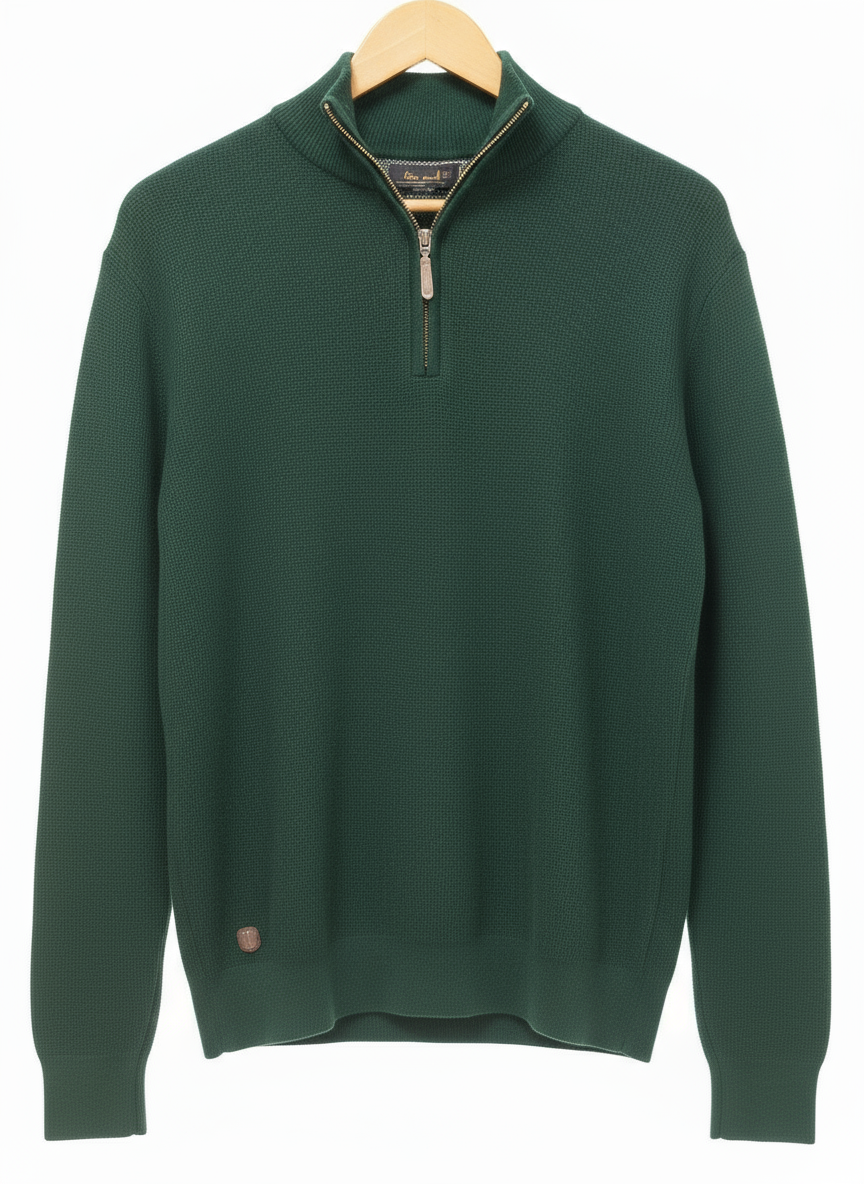6th Sense Tommy 1/4 Zip Jumper Green