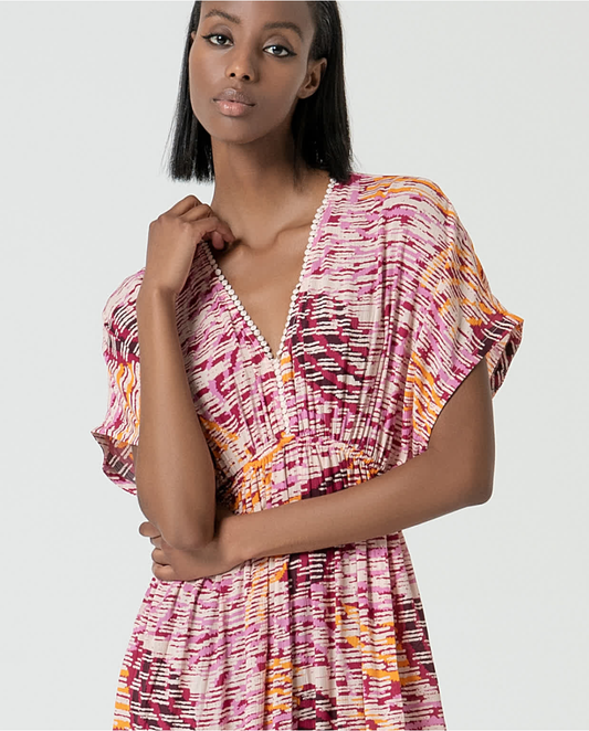 Long flowy printed dress Multi