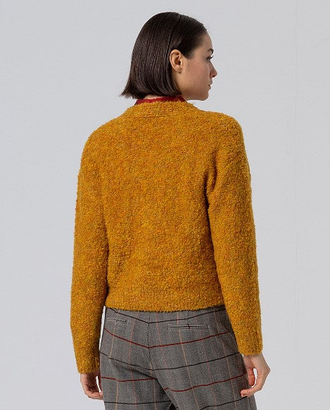 Surkana V-Neck Cardigan- Mustard