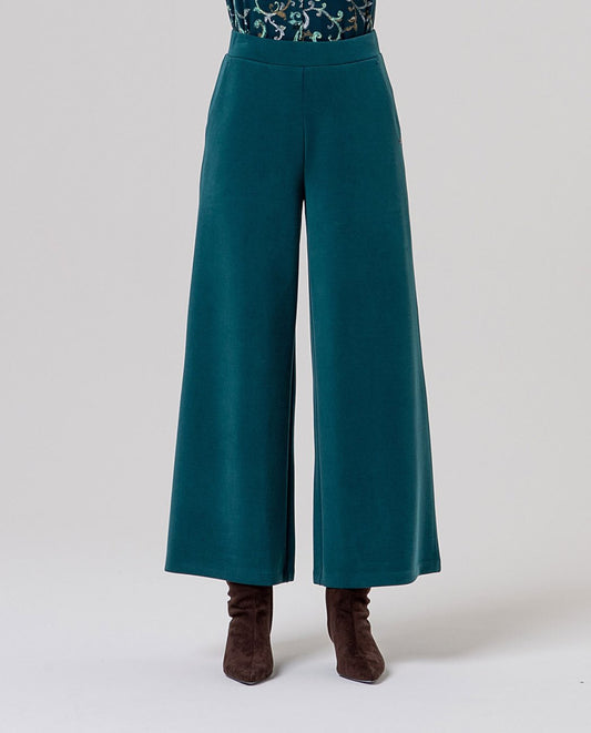 Surkana wide Leg Trousers Bottle Green