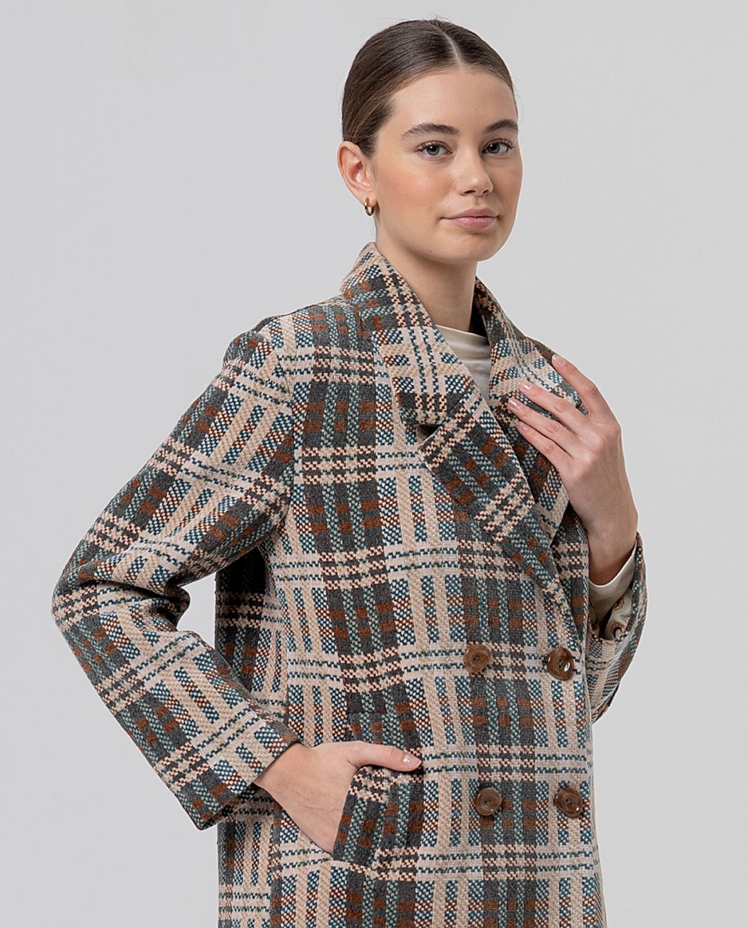 Surkana Double-breasted coat Camel
