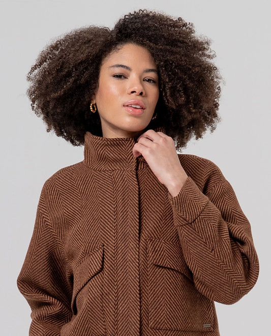 Surkana Herringbone jacket Toffee