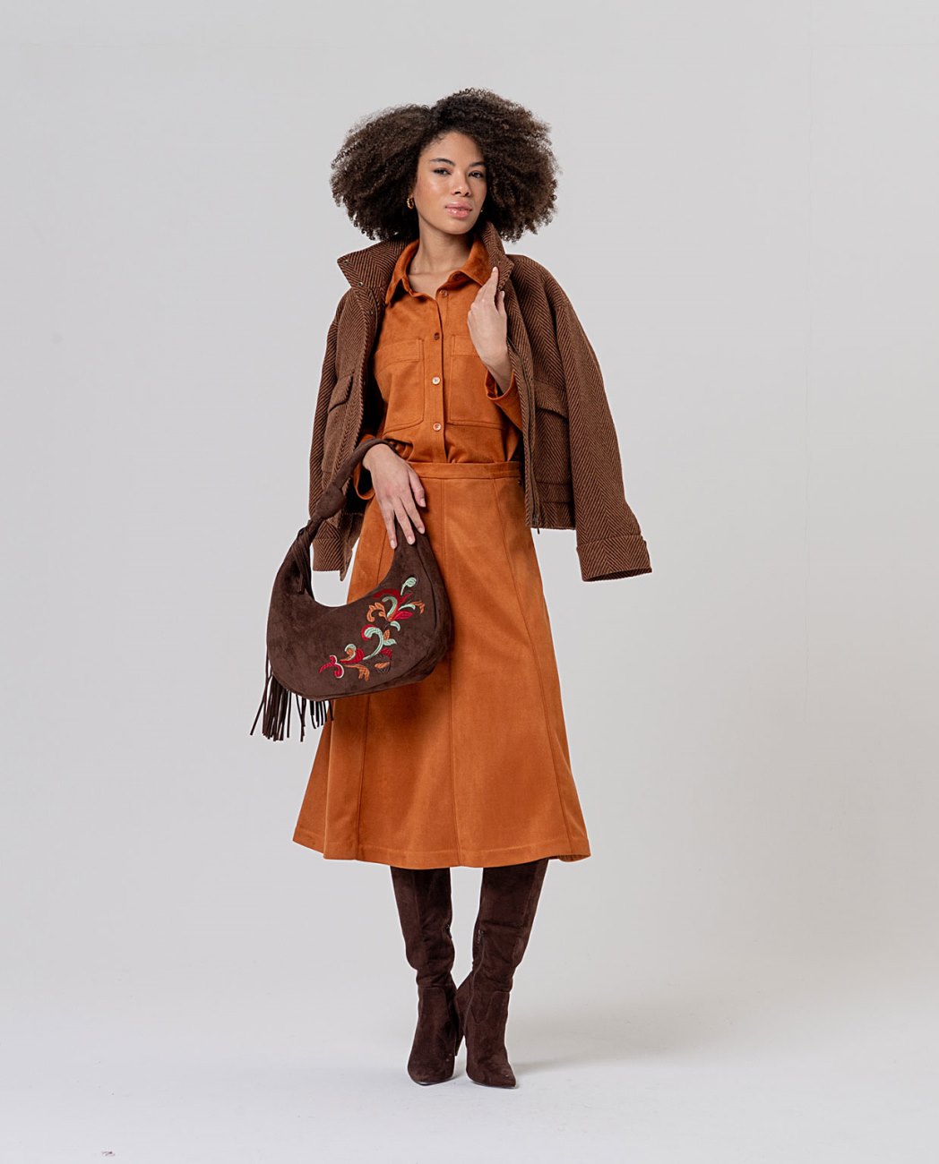 Surkana Herringbone jacket Toffee
