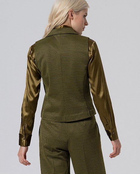 Surkana Houndstooth Vest Green