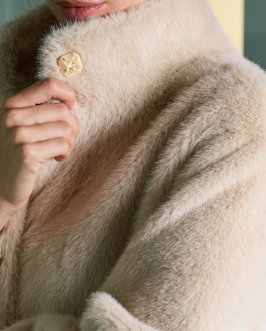 Surkana Faux Fur Coat Off White