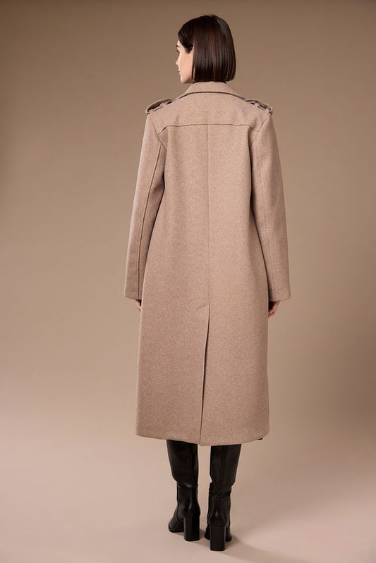 Peruzzi Long Wool Coat Beige