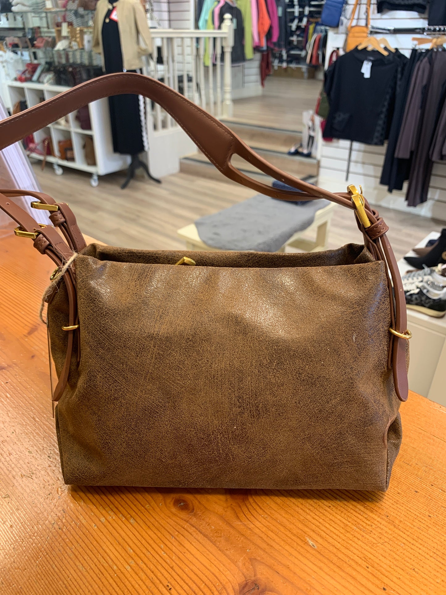 Leather Effect Crossbody Bag